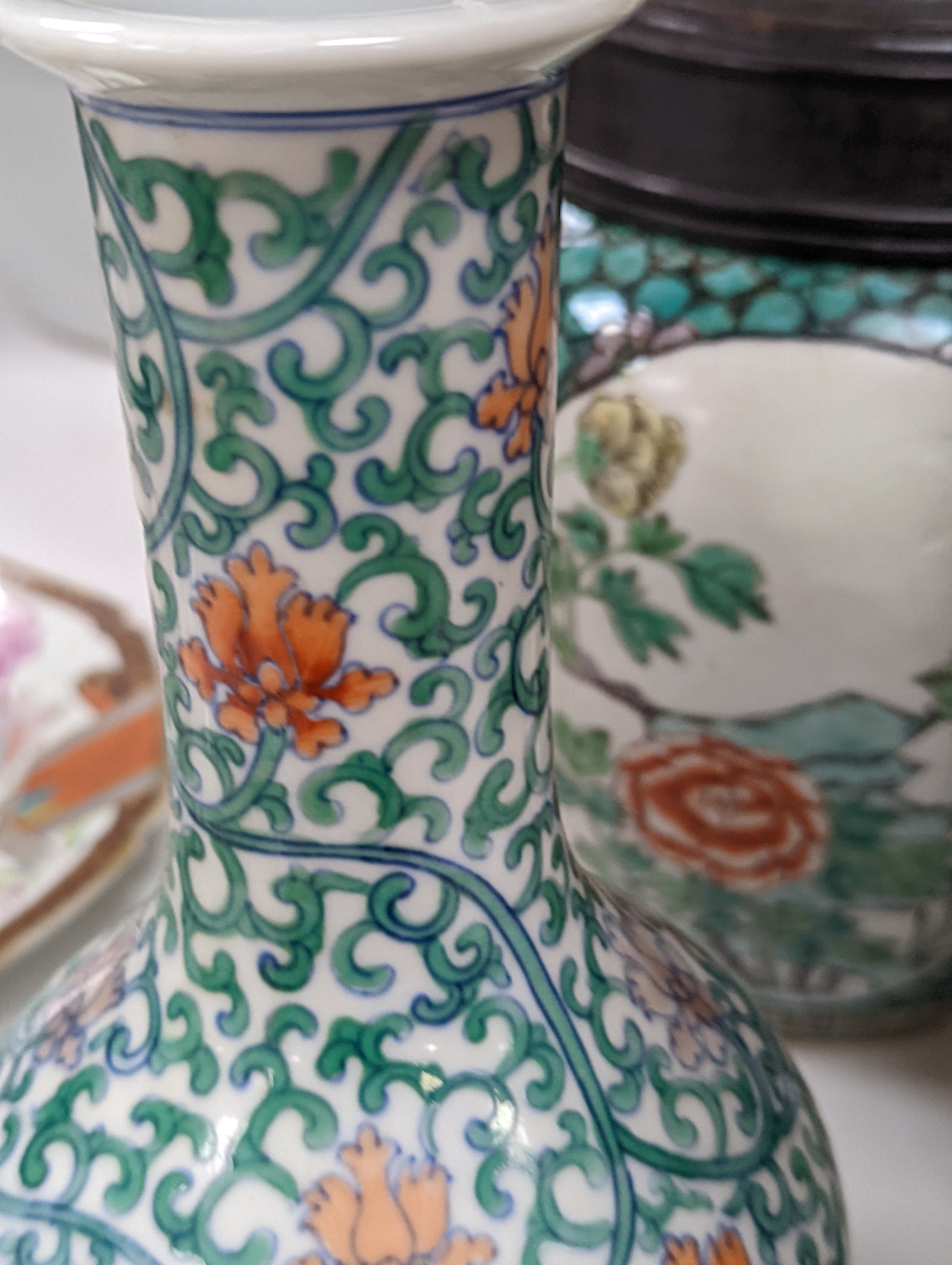 Two 19th century Chinese jars and a later doucai vase